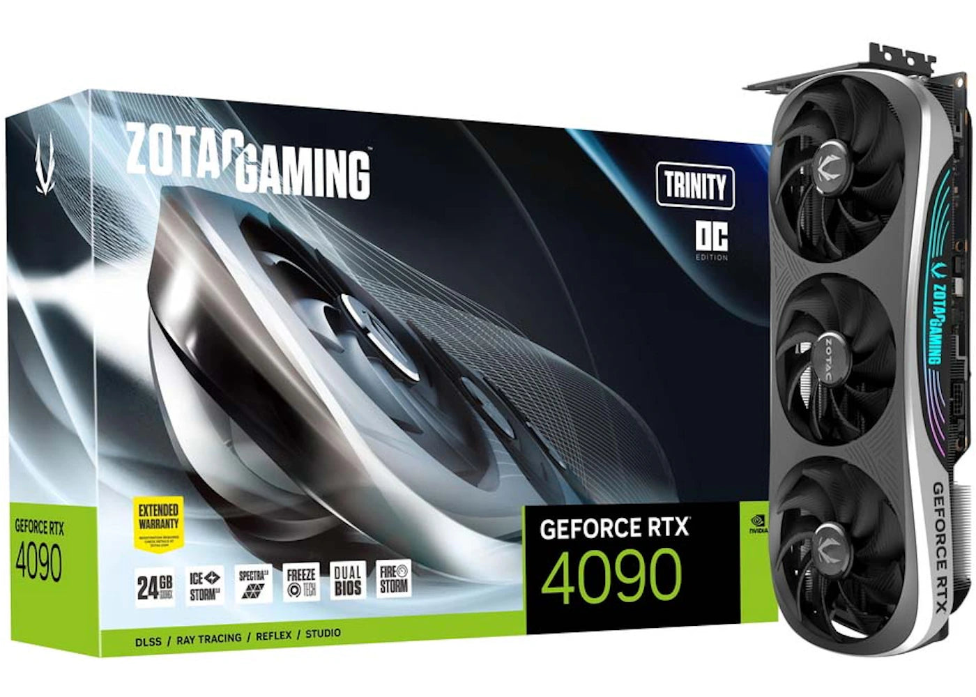 NVIDIA ZOTAC GAMING GeForce RTX 4090 Trinity OC 24G Graphics Card ZT-D40900J-10P