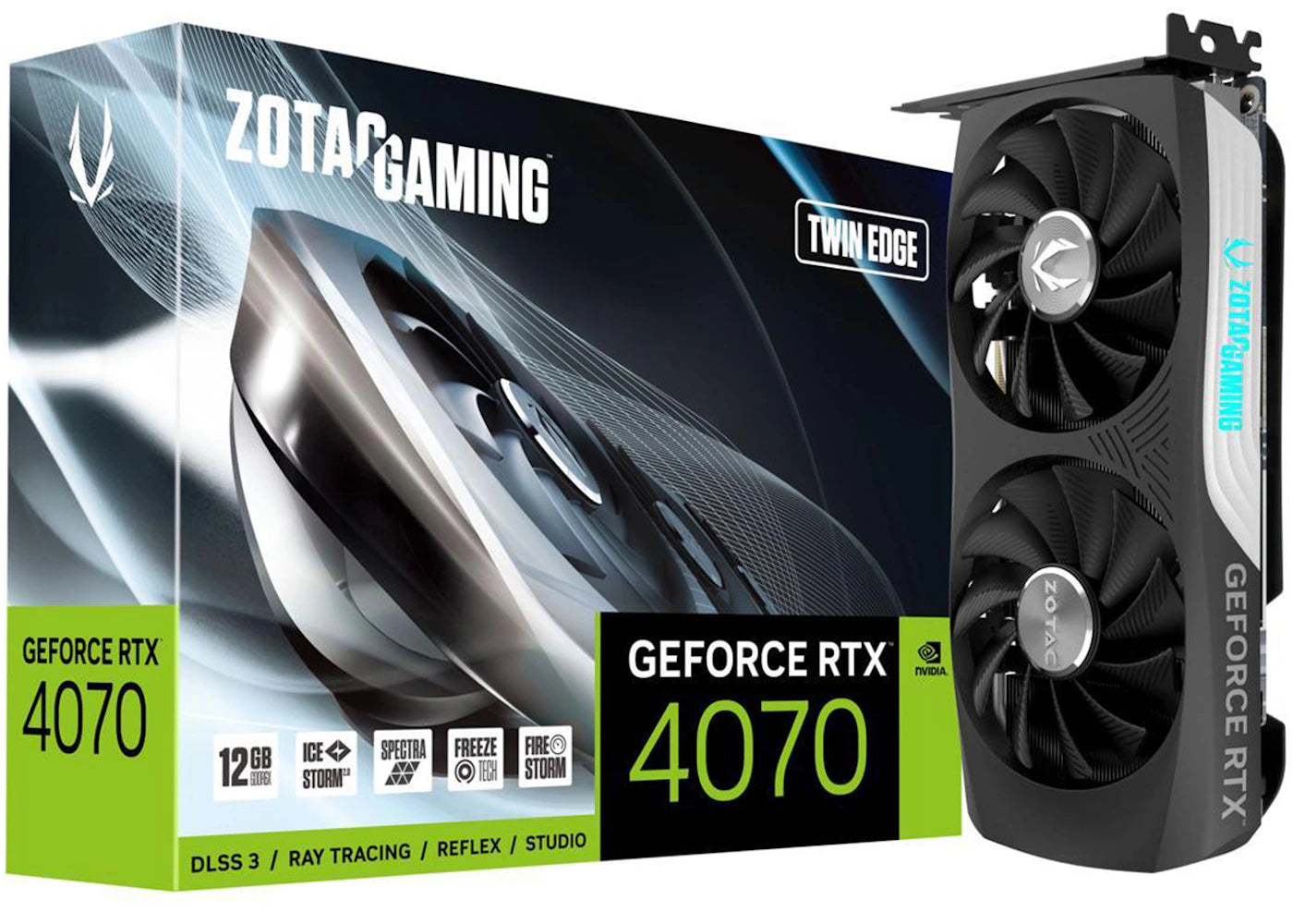 NVIDIA ZOTAC Gaming GeForce RTX 4070 Twin Edge 12GB Graphics Card ZT-D40700E-10M