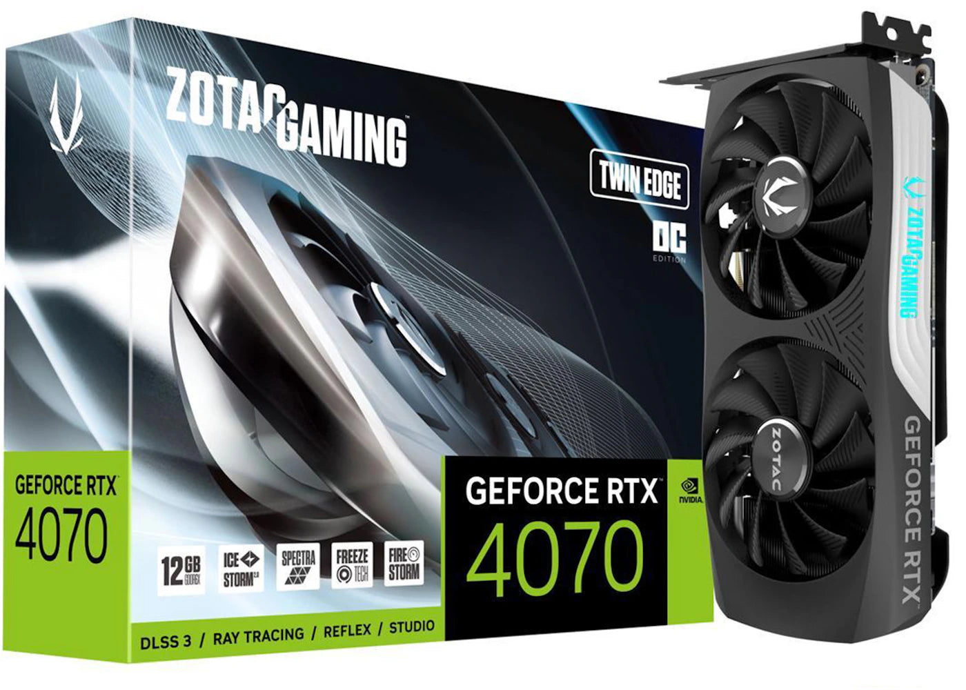NVIDIA ZOTAC Gaming GeForce RTX 4070 Twin Edge OC 12GB Graphics Card ZT-D40700H-10M