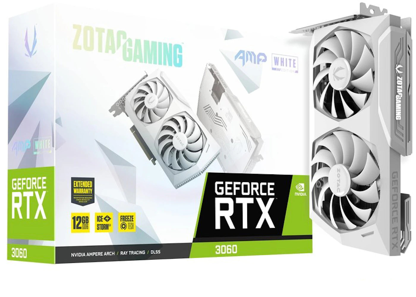 NVIDIA ZOTAC Gaming GeForce RTX 3060 AMP (ZT-A30600F-10P) White
