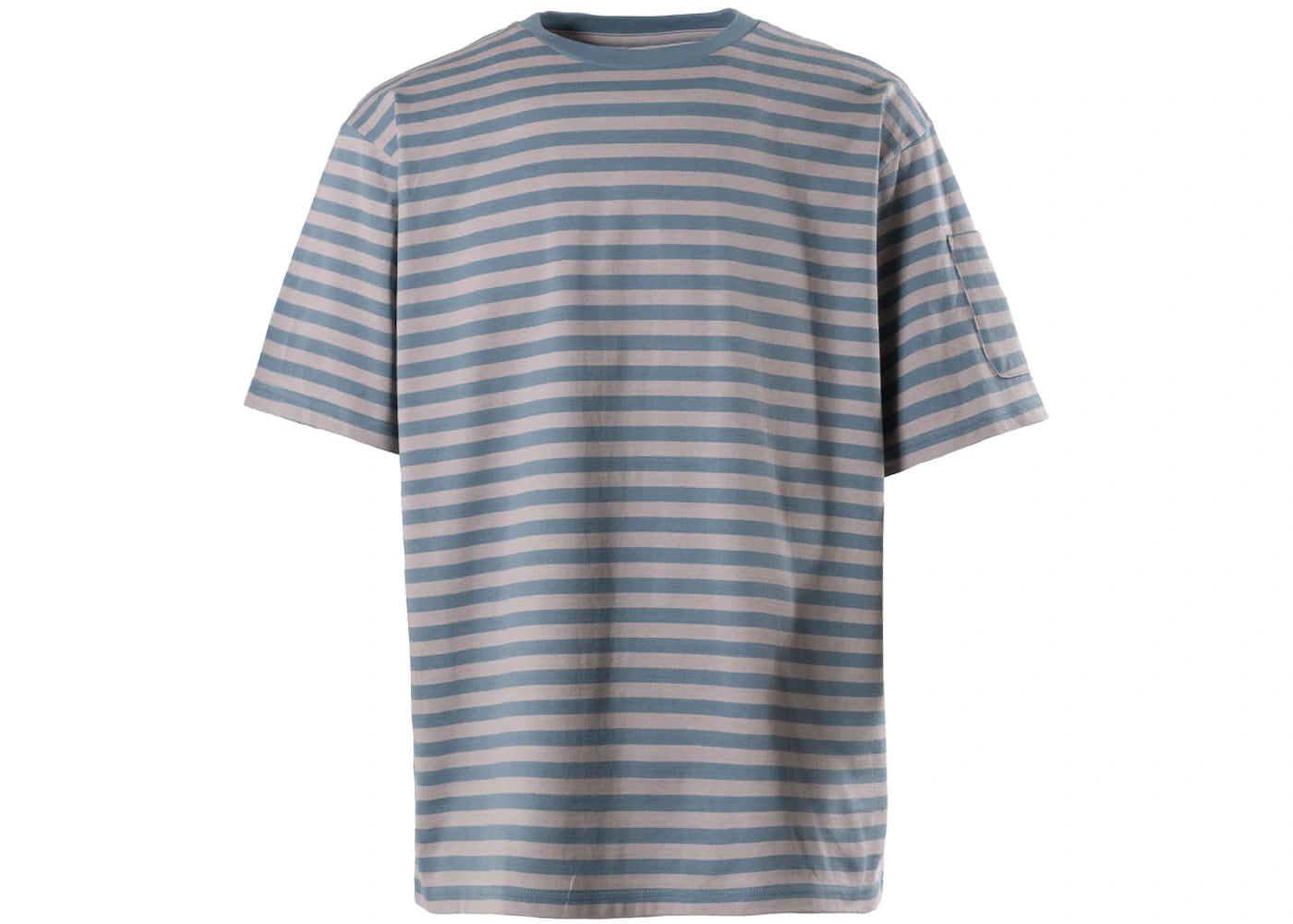 Needles S/S Crew Neck Stripe Jersey Tee Blue Grey