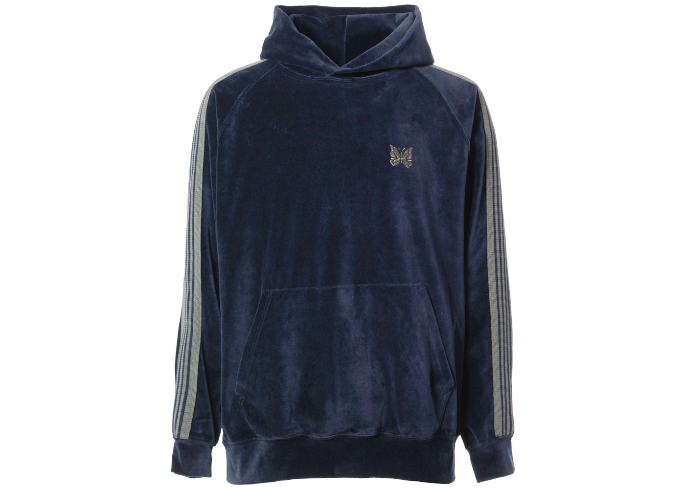 Needles Velour Track Hoodie Navy