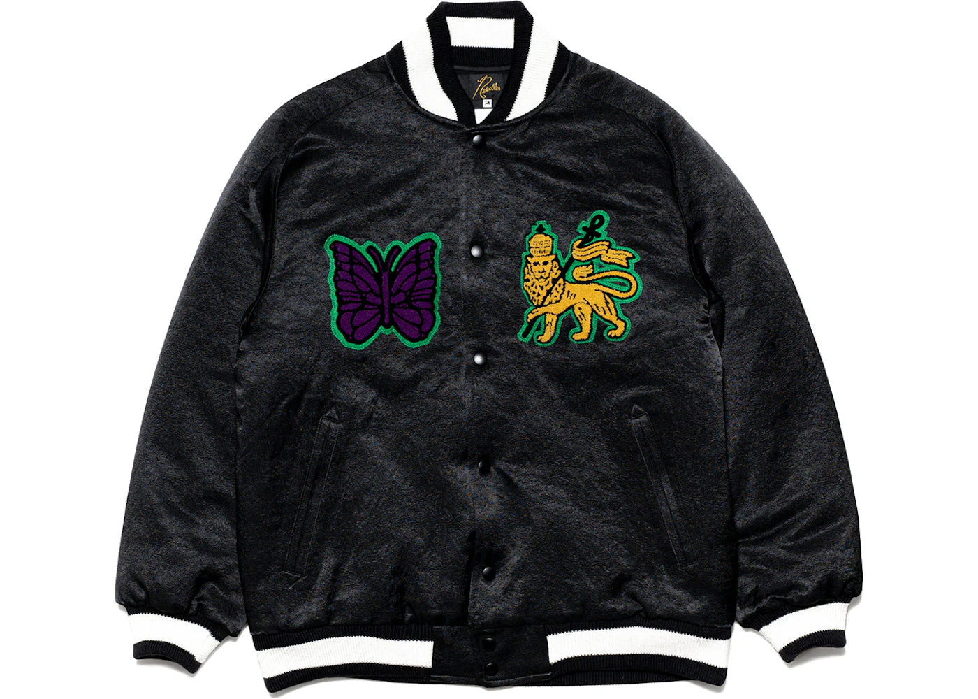 Needles x Sasquatchfabrix. Award C/R Satin Jacket Black