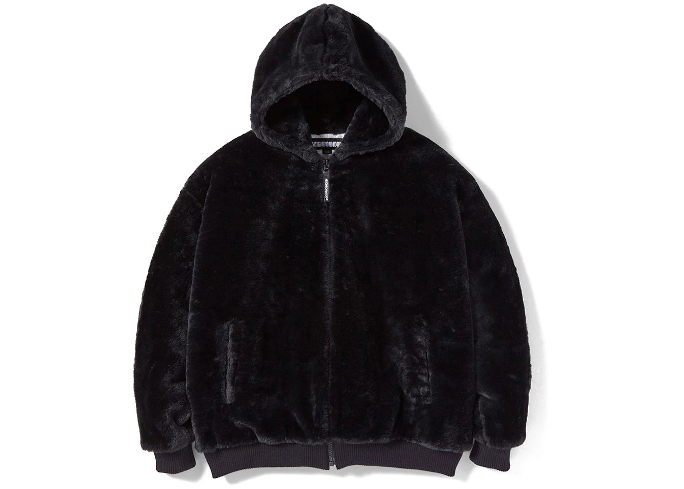 Neighborhood Fur Hooded Jacket Black