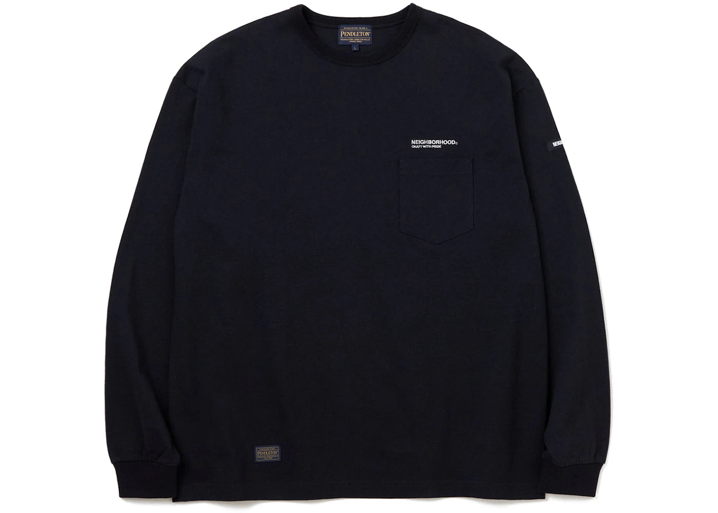 Neighborhood x Pendleton LS Crewneck Pocket T-Shirt Black