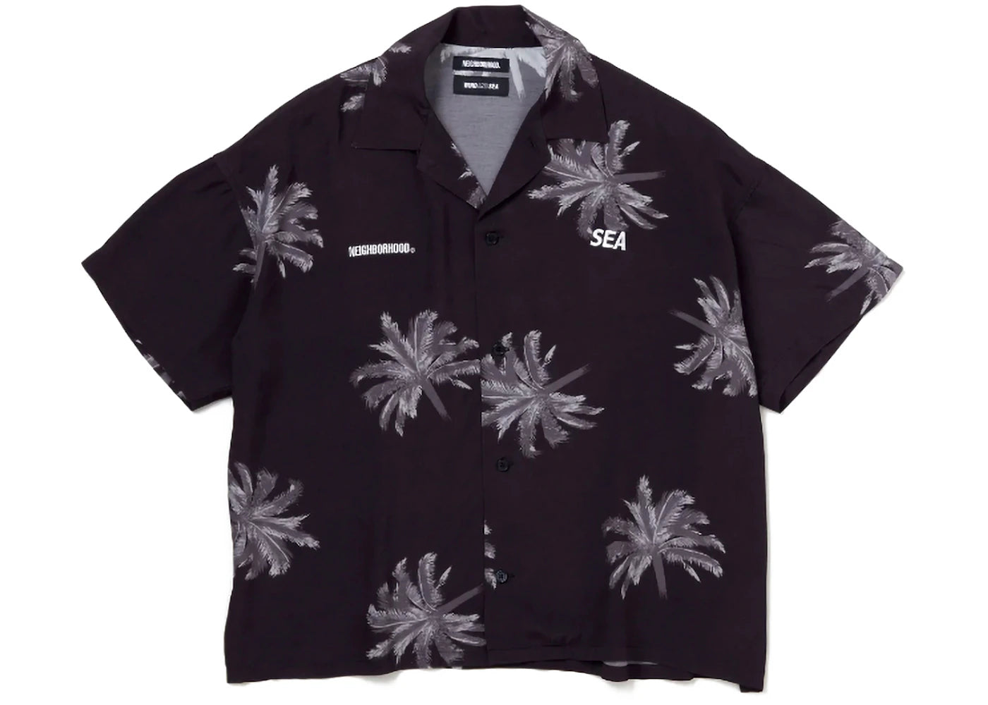 Neighborhood x Wind and Sea Hawaiian Shirt Black