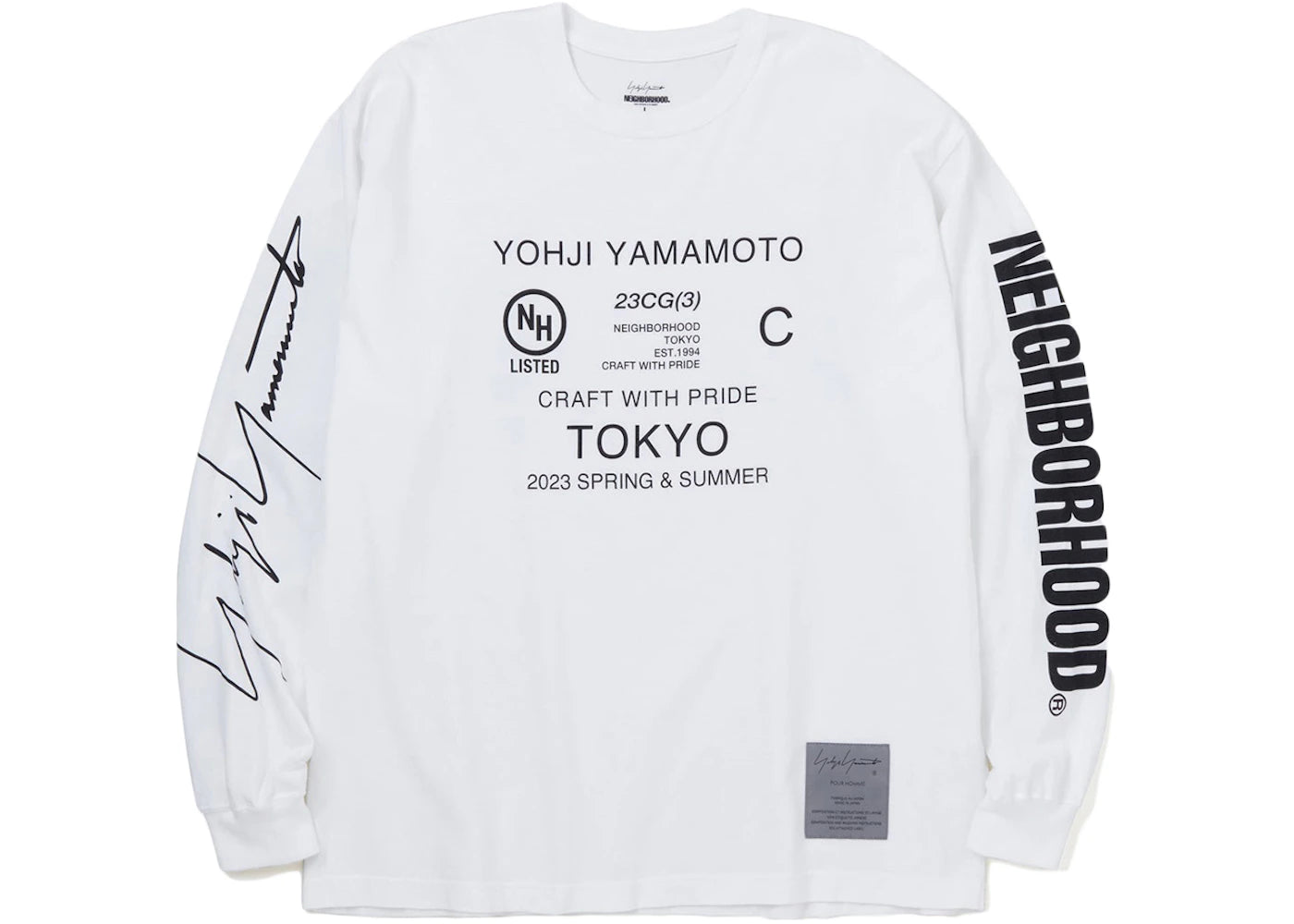 Neighborhood x Yohji Yamamoto L/S T-Shirt White