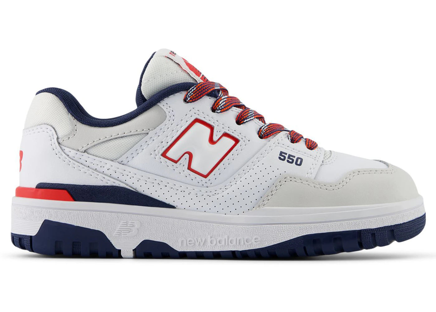 New Balance 550 White True Red Navy (PS)