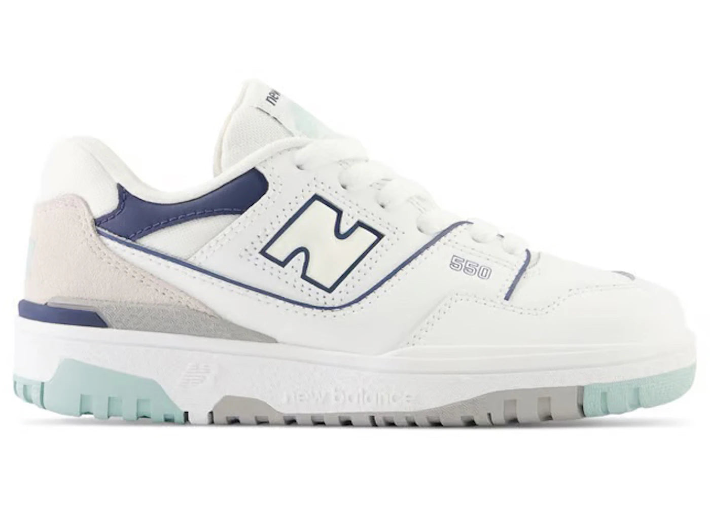 New Balance 550 White Winter Fog Navy (PS)