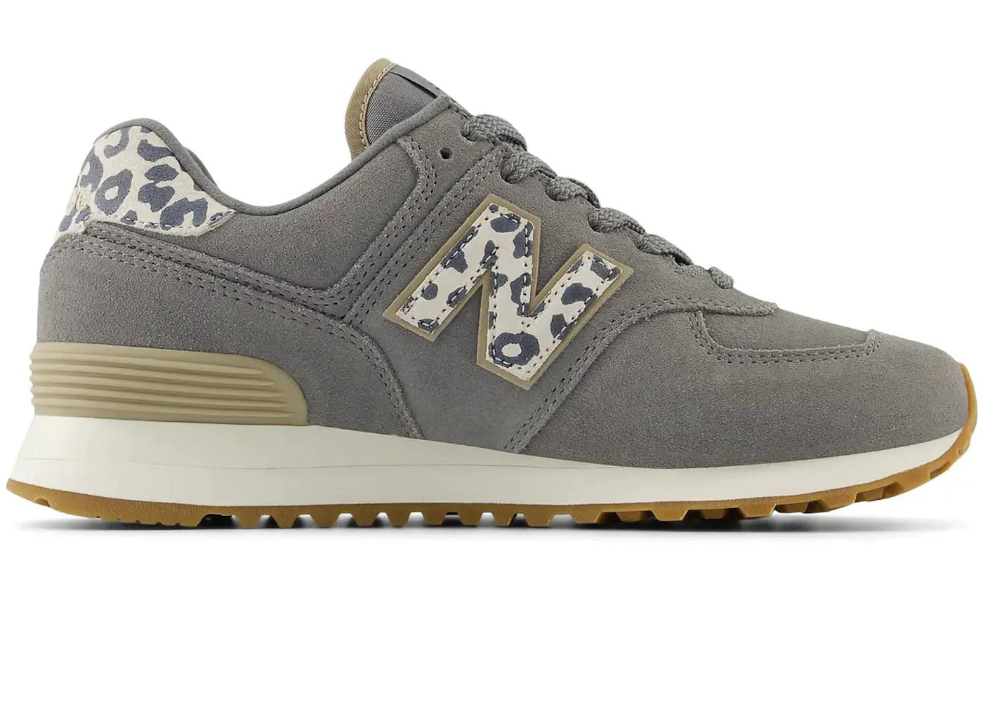 New Balance 574 Harbor Grey Leopard (Women's)