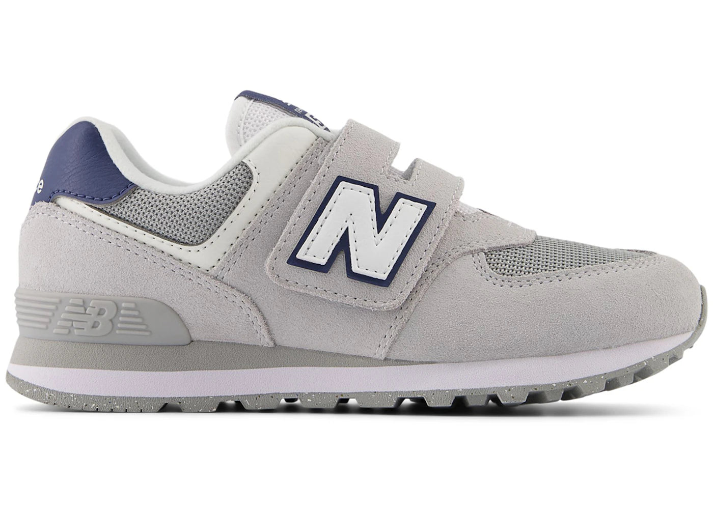 New Balance 574 Hook and Loop Brighton Grey Navy (PS)
