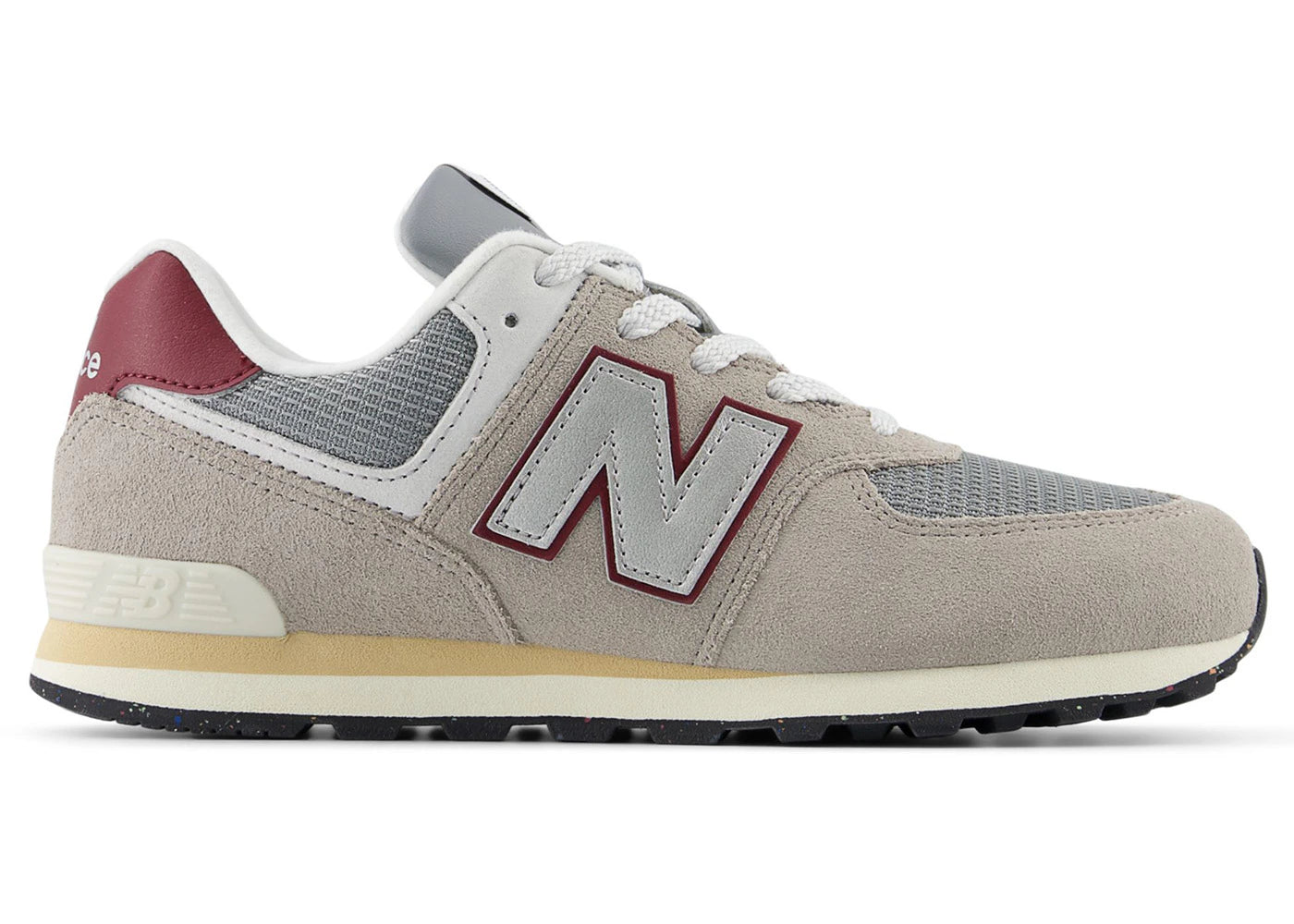 New Balance 574 Lace Arid Stone Monarch Burgundy (GS)