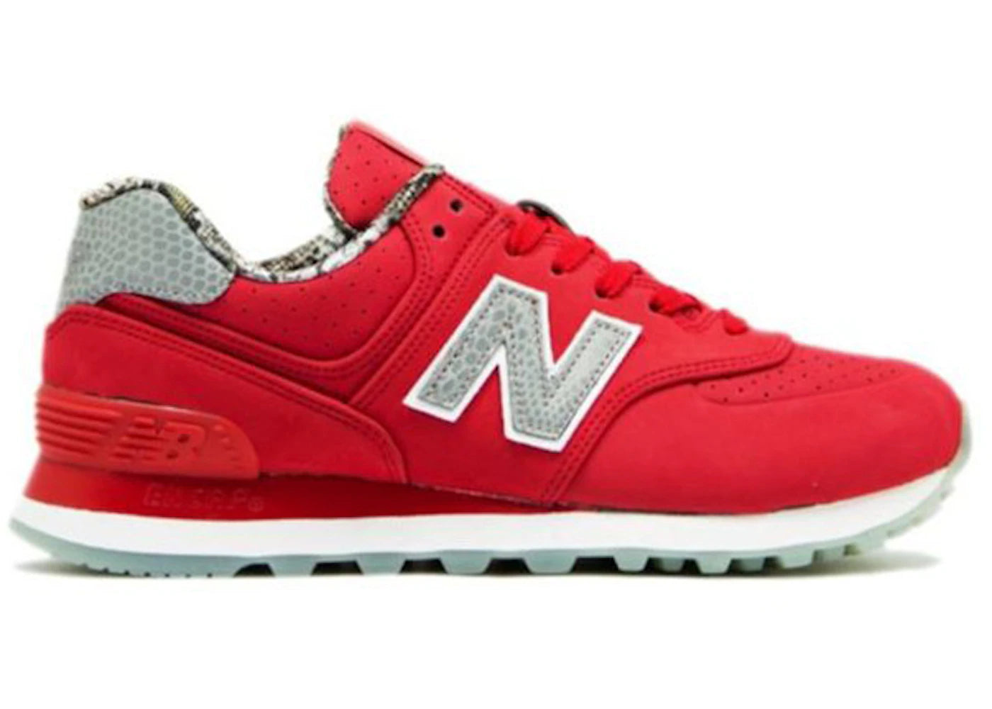 New Balance 574 Luxe Red Snakeskin (Women's)