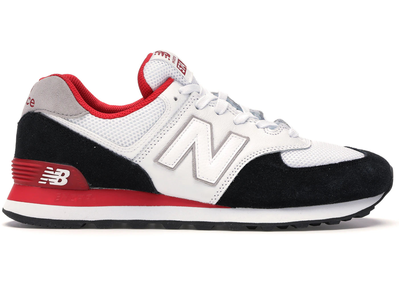 New Balance 574 White Red Black