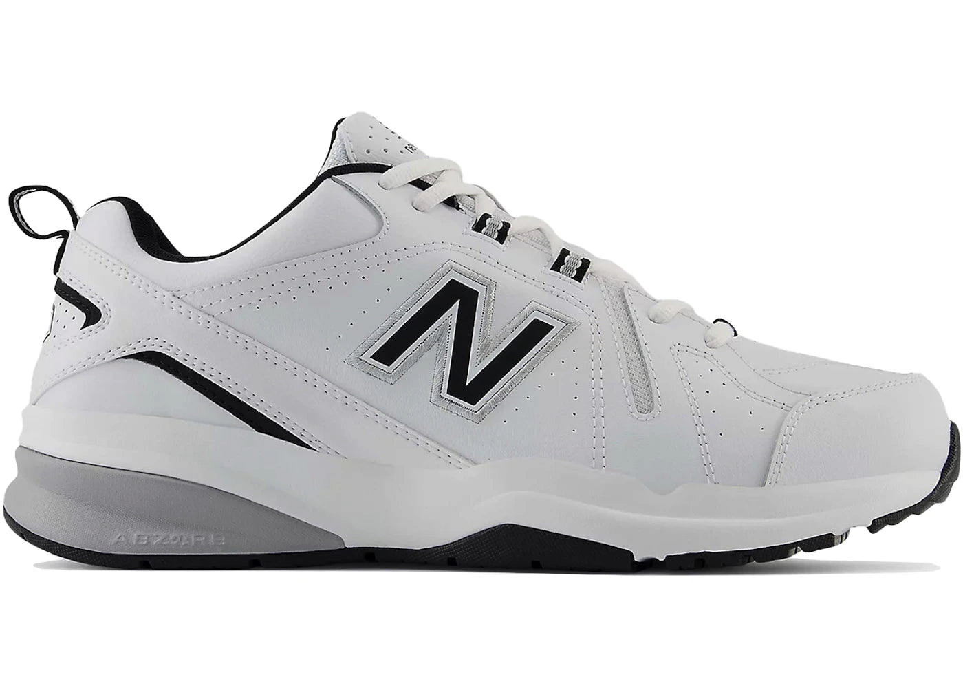 New Balance 608v5 White Black Silver Metallic