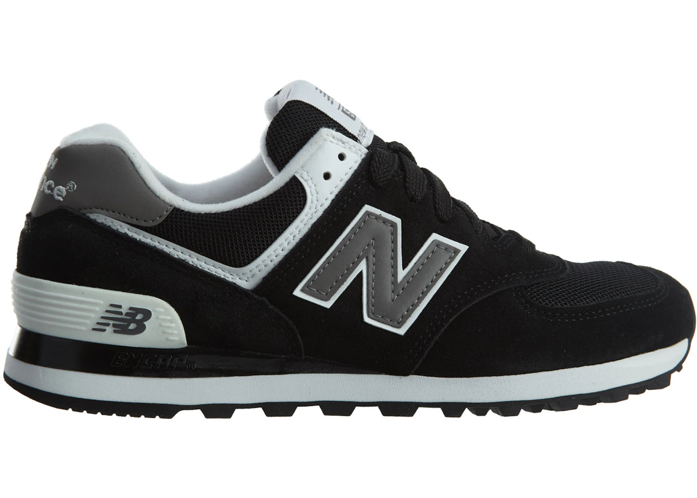 New Balance 574 Black Grey White (Women's)