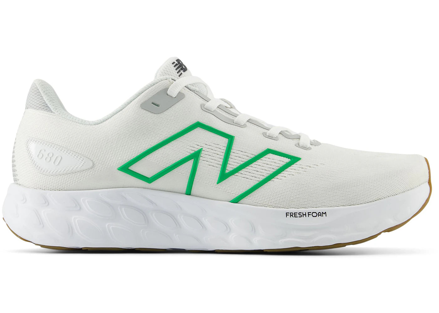 New Balance Fresh Foam 680v8 White Brighton Grey Kelly Green