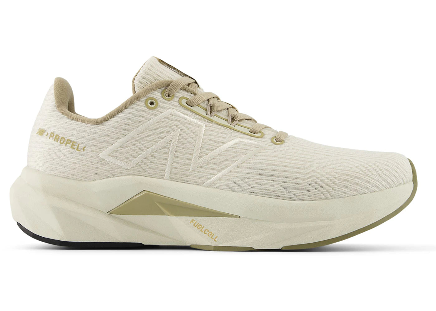 New Balance FuelCell Propel v5 Linen Gold Metallic Stoneware (Women's)