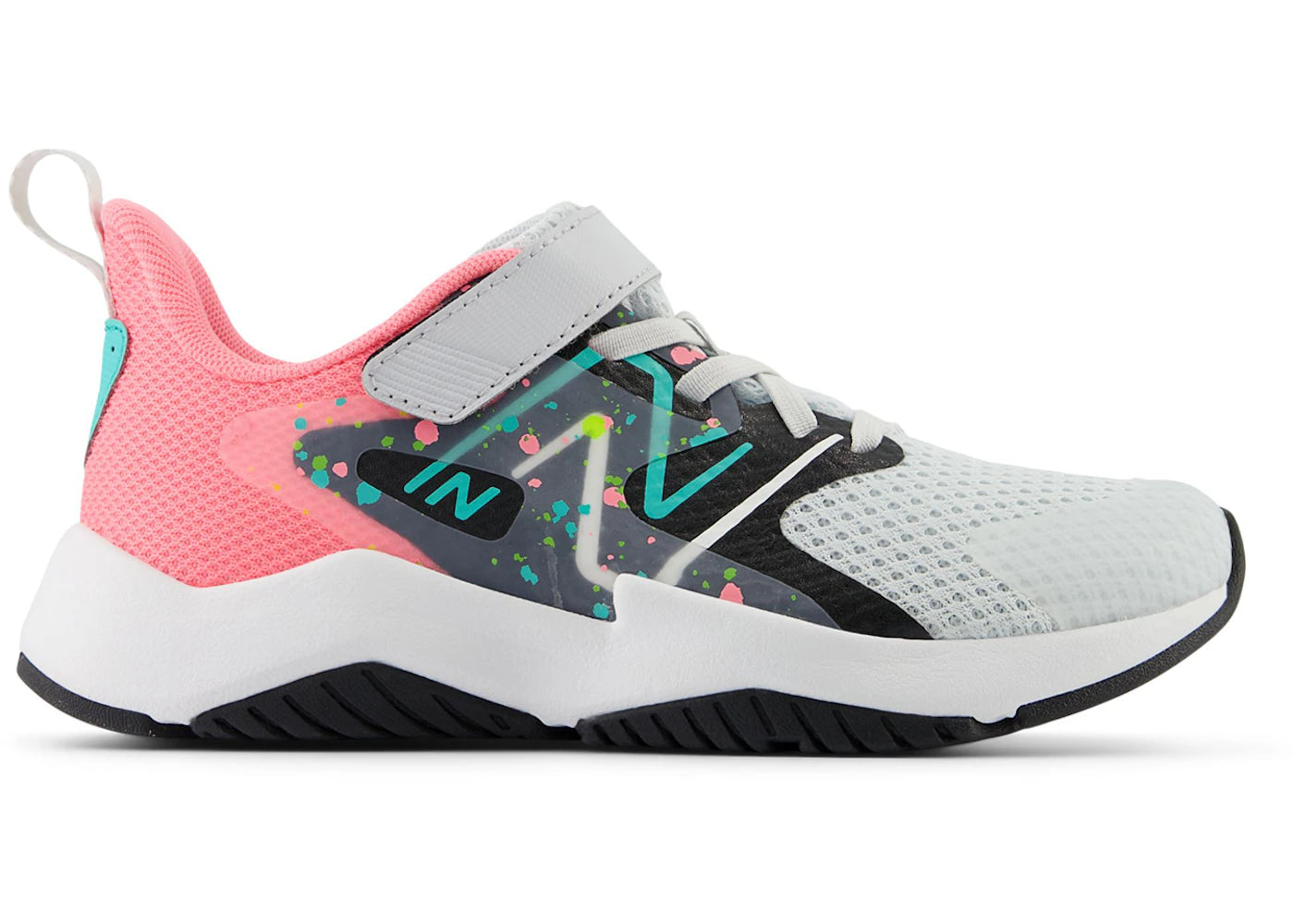 New Balance Rave Run v2 Bungee Lace Quartz Grey Ultra Pink Cyber Jade (PS)