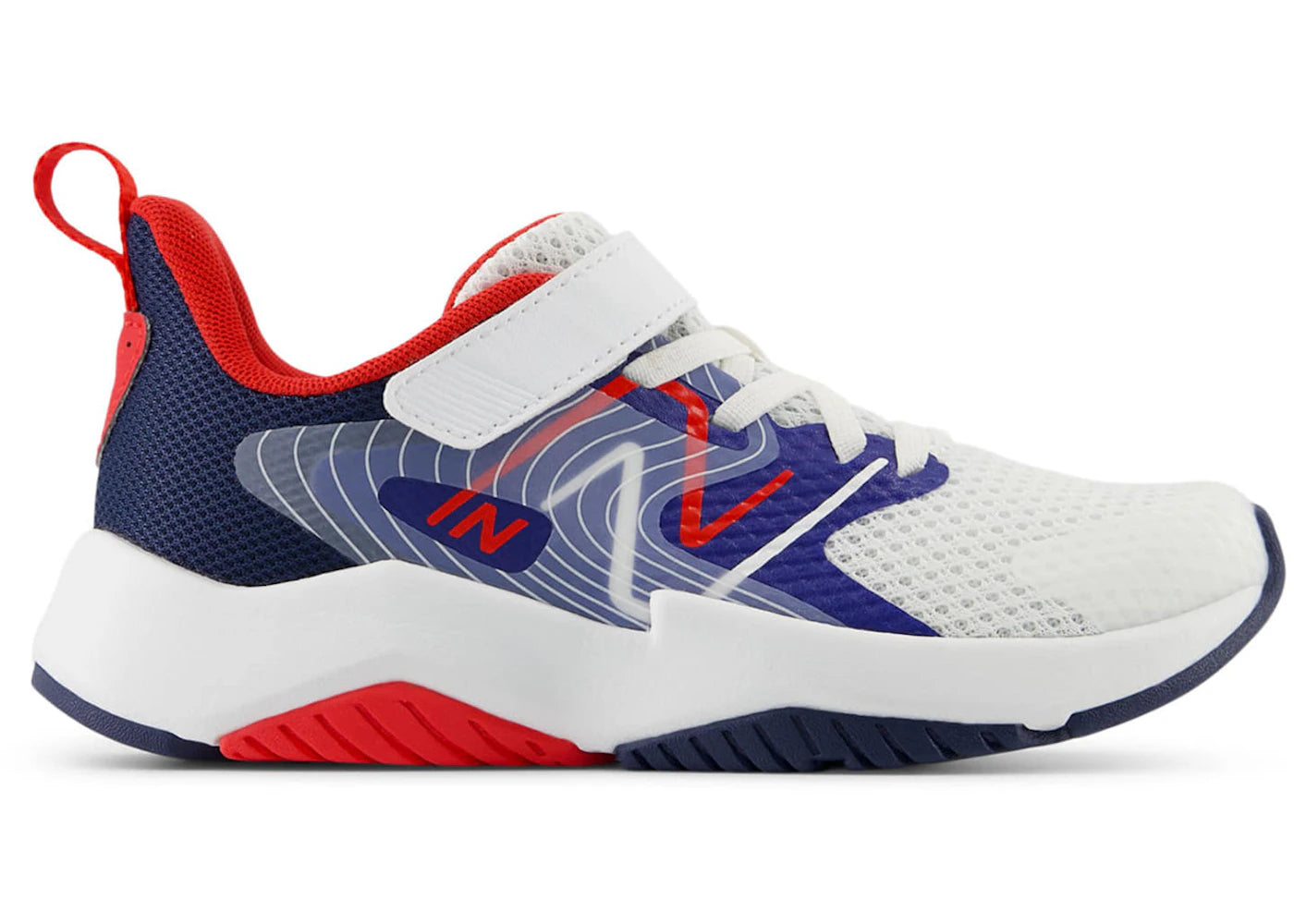 New Balance Rave Run v2 Bungee Lace Team Royal White True Red (PS)