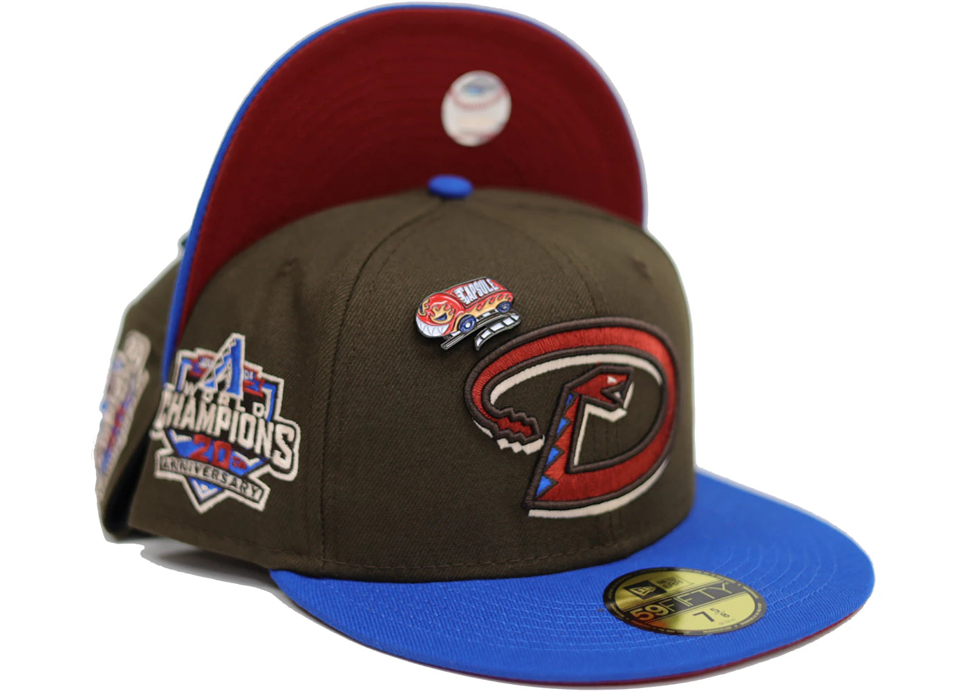 New Era Arizona Diamondbacks Capsule Nitro 2.0 Collection 20th Season 59Fifty Fitted Hat Brown/Red