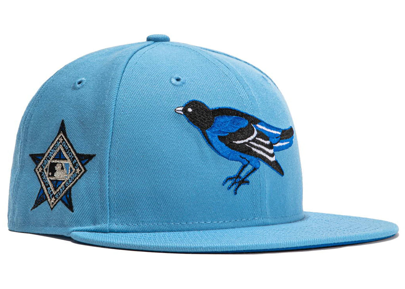 New Era Baltimore Orioles 1993 ASG Iceberg Hat Club Exclusive 59Fifty Fitted Hat Light Blue/Royal