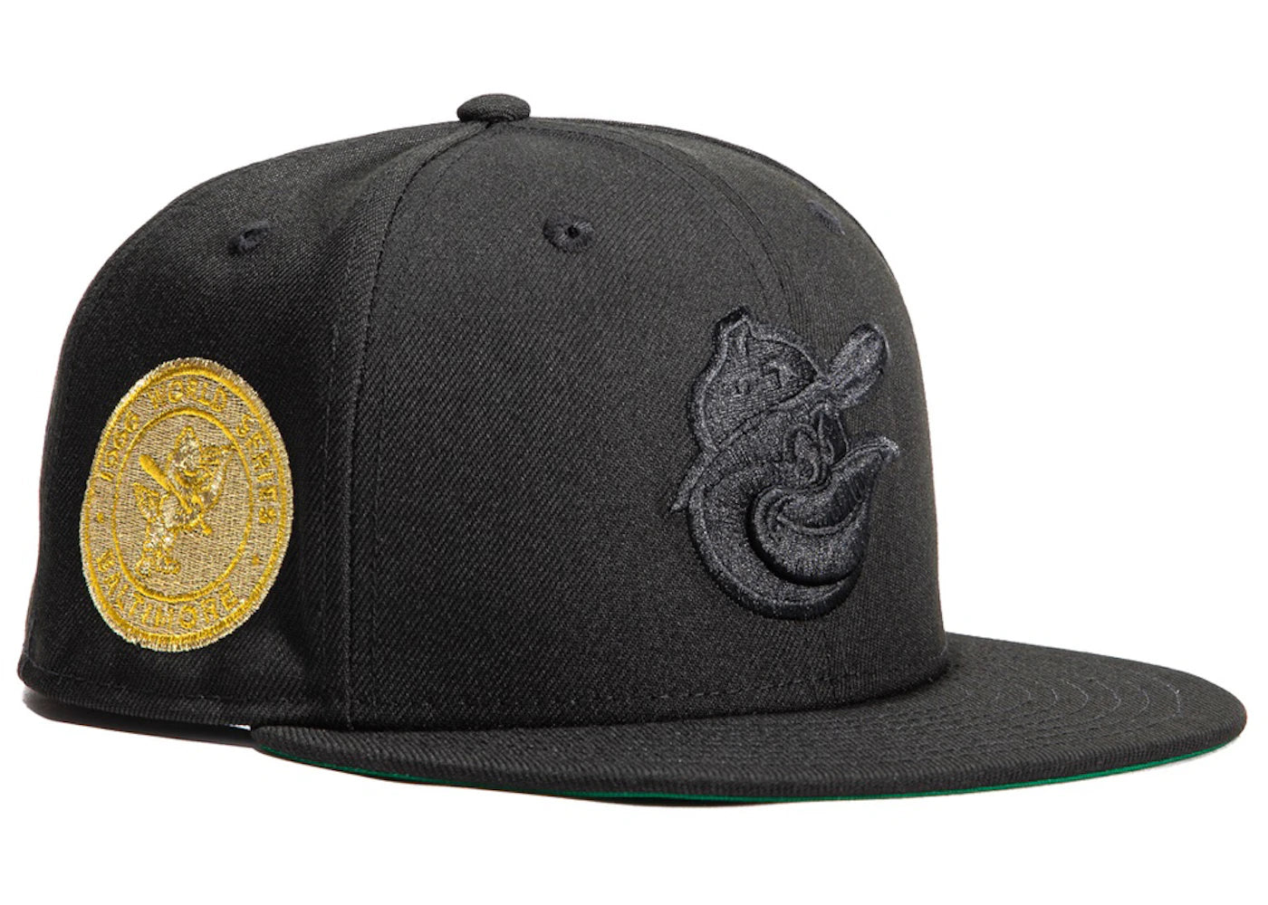 New Era Baltimore Orioles Gold Digger 1966 World Series Patch Hat Club Exclusive 59Fifty Fitted Hat Black
