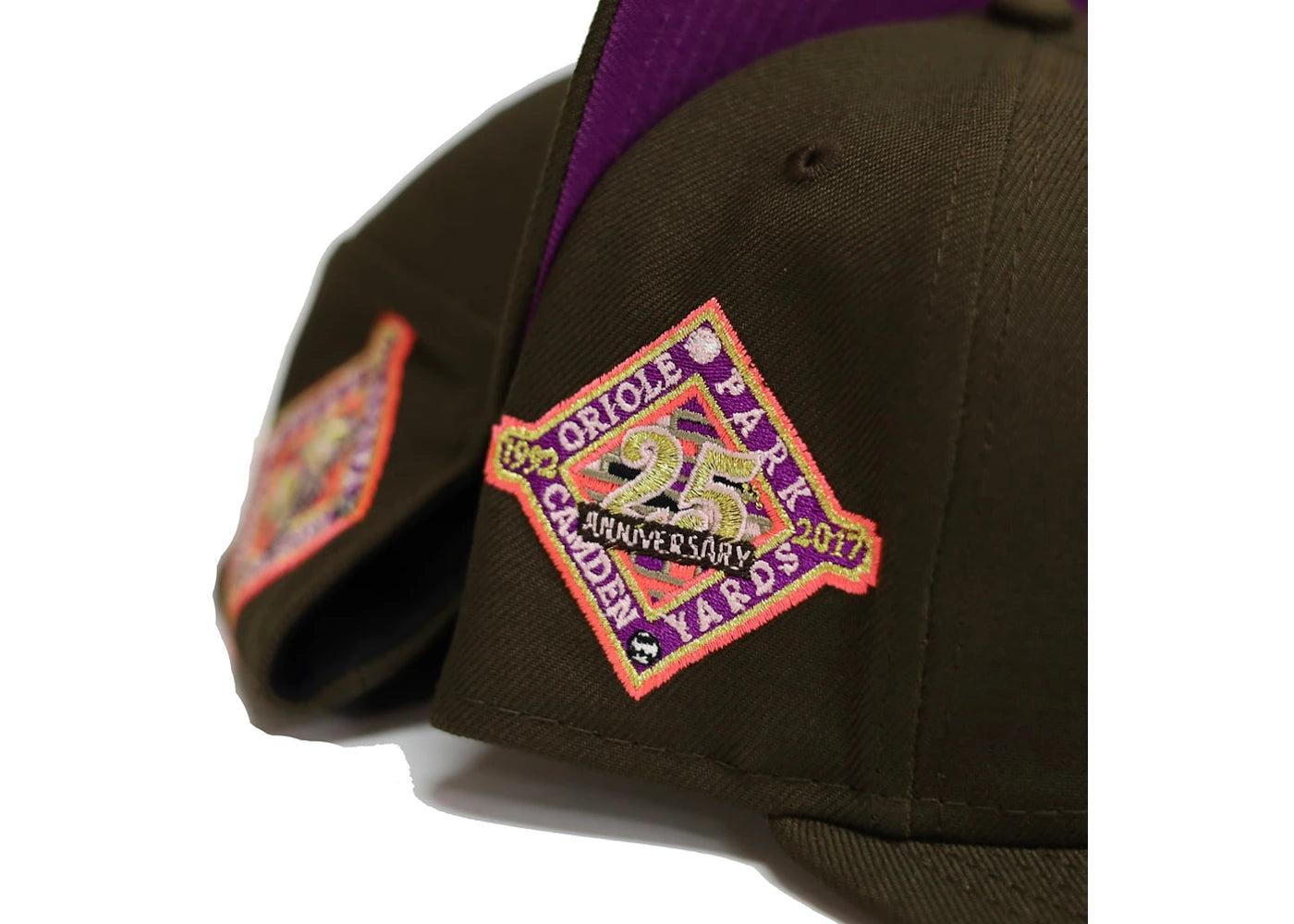 New Era Baltimore Orioles No Bad Brims 2.0 25th Anniversary Capsule Hats 59Fifty Fitted Hat Brown/Purple
