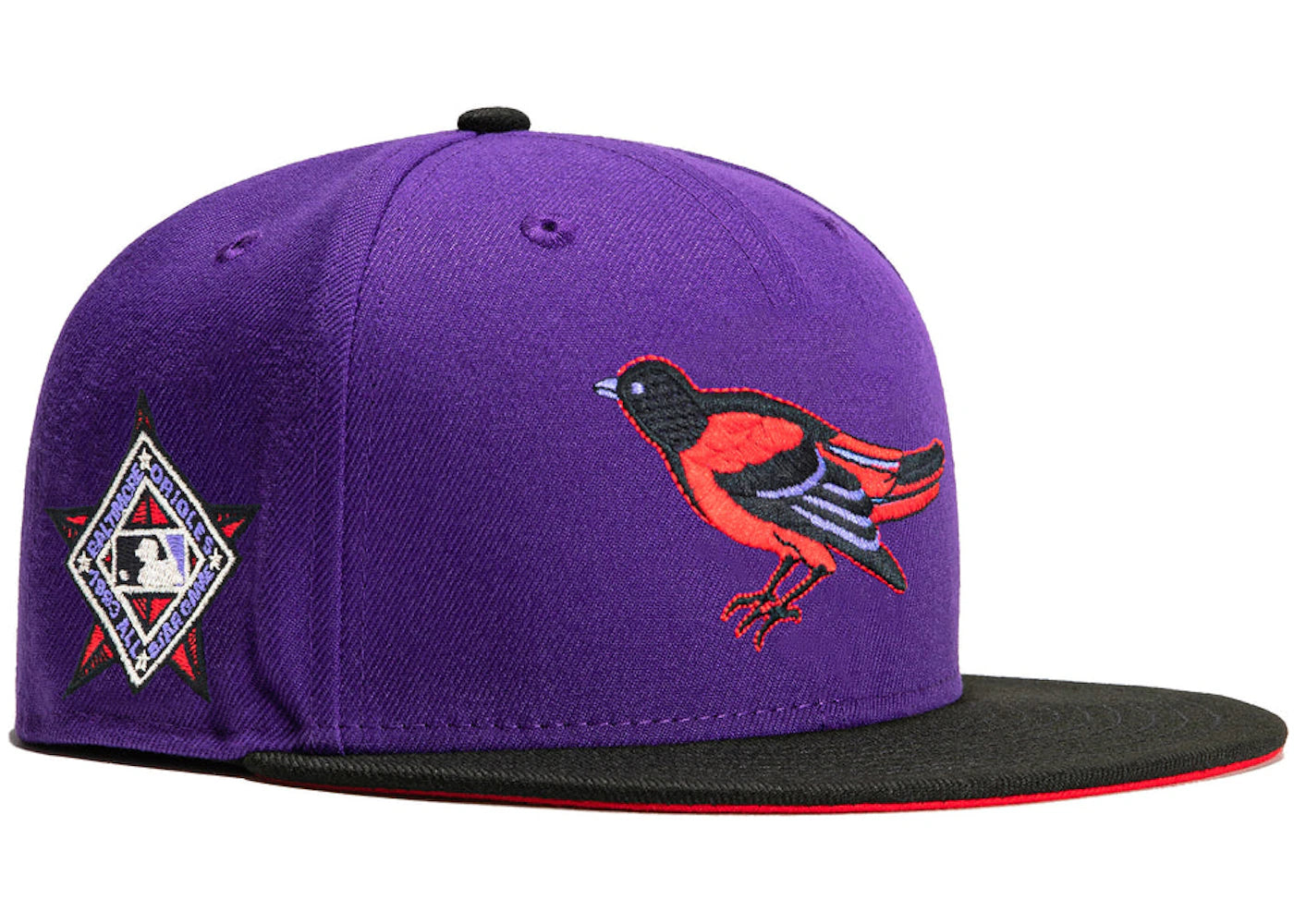 New Era Baltimore Orioles T-Dot 1993 All Star Game Patch Hat Club Exclusive 59Fifty Fitted Hat Purple/Black