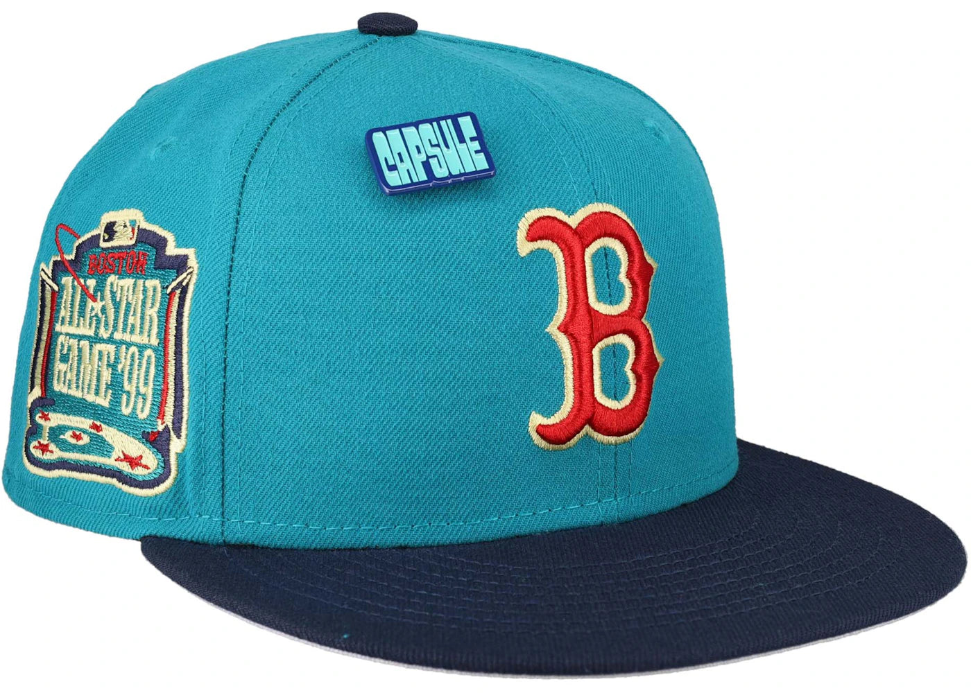 New Era Boston Red Sox Capsule Teal Collection 1999 All Star Game 59Fifty Fitted Hat Teal/Grey