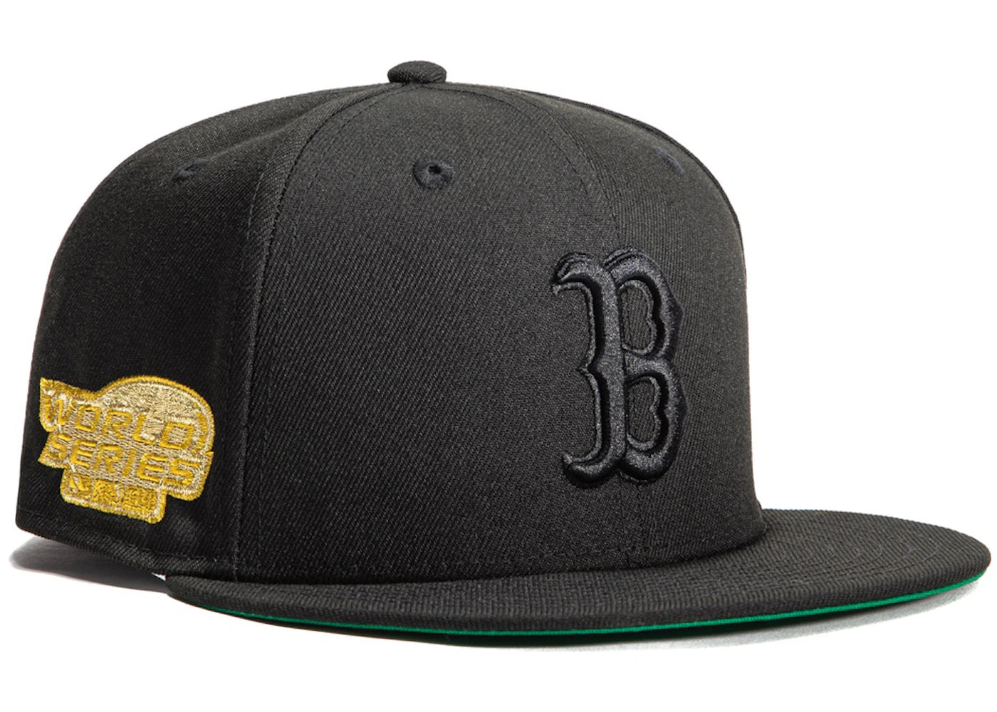 New Era Boston Red Sox Gold Digger 2004 World Series Patch Hat Club Exclusive 59Fifty Fitted Hat Black