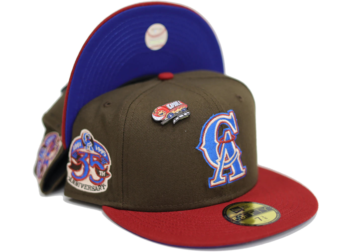 New Era California Angels Capsule Nitro 2.0 Collection 35th Anniversary 59Fifty Fitted Hat Brown/Blue