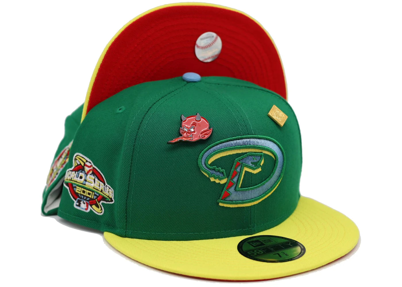 New Era Capsule Hats x Playdead Exclusive Arizona Diamondbacks 2001 World Series 59Fifty Fitted Hat Green/Red