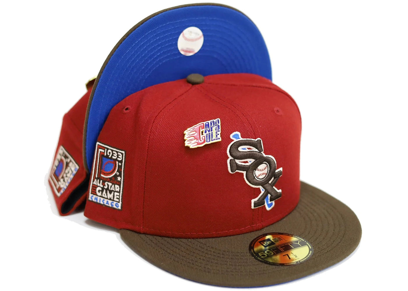 New Era Chicago White Sox Capsule Nitro 3.0 Collection 1933 All Star Game 59Fifty Fitted Hat Red/Blue