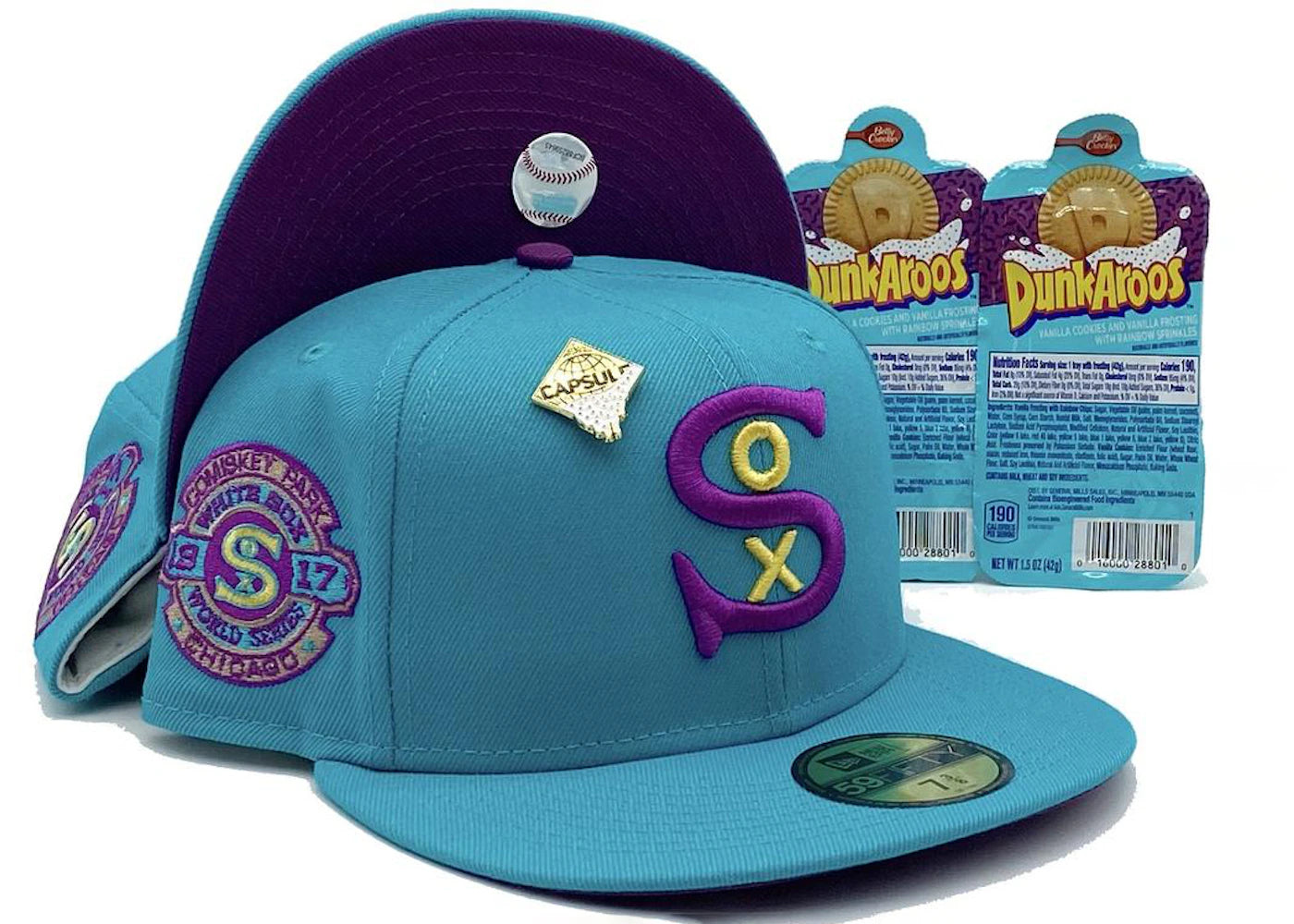 New Era Chicago White Sox CapsuleRoos Collection 1917 World Series Capsule Hats Exclusive 59Fifty Fitted Hat Blue/Purple