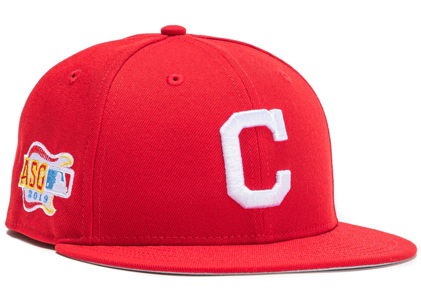 New Era Cleveland Indians Burger Pack 2019 All Star Game Patch Hat Club Exclusive 59Fifty Fitted Hat Red/White