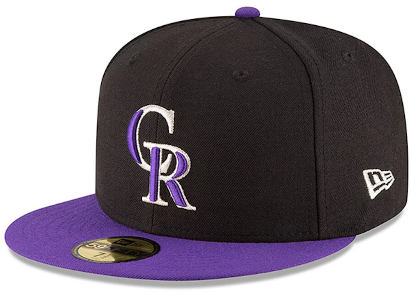 New Era Colorado Rockies On-Field Alternate Authentic Collection 59Fifty Fitted Hat Black/Purple