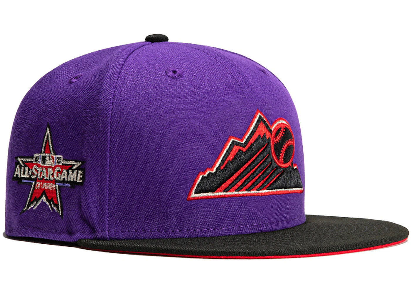 New Era Colorado Rockies T-Dot 2021 All Star Game Patch BP Hat Club Exclusive 59Fifty Fitted Hat Purple/Black