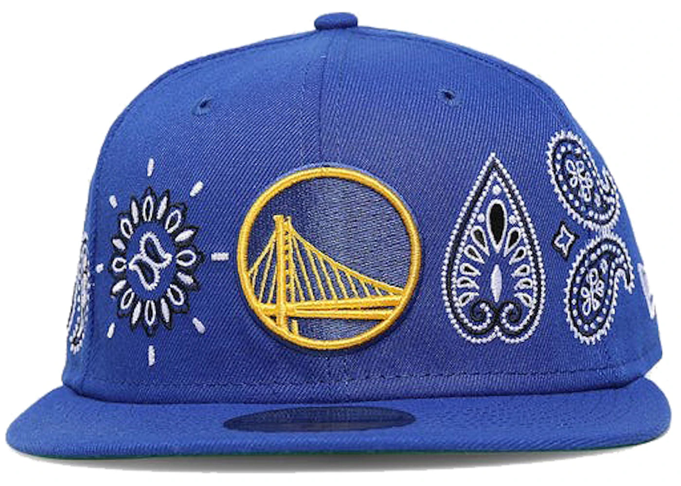 New Era Golden State Warriors Paisley 59Fifty Fitted Hat Medium Blue