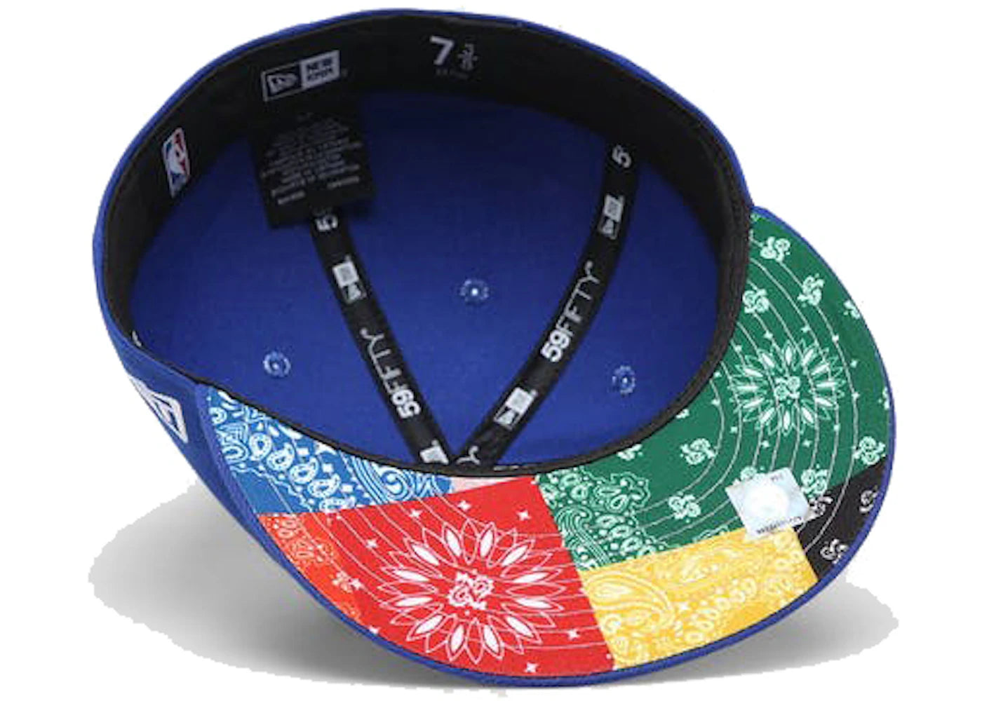 New Era Golden State Warriors Patchwork Paisley Undervisor 59Fifty Fitted Hat Blue