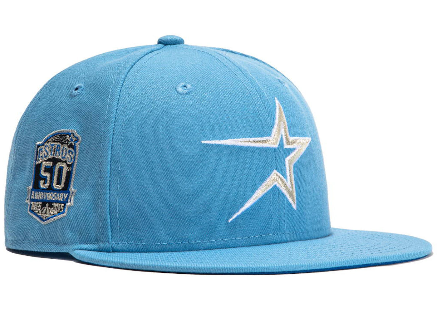 New Era Houston Astros 50th Anniversary Iceberg Hat Club Exclusive 59Fifty Fitted Hat Light Blue/Royal