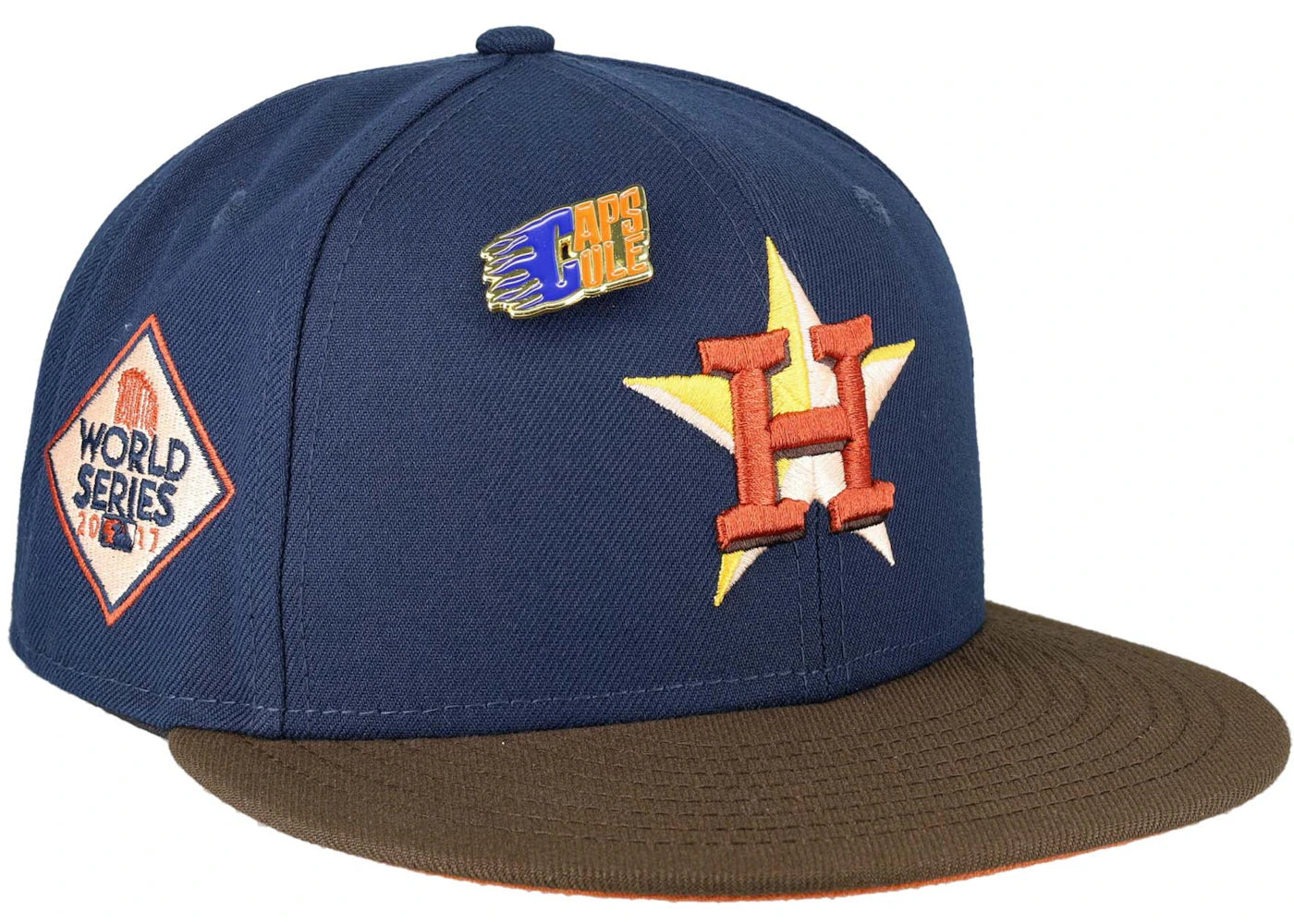 New Era Houston Astros Capsule Navy Nitro 2017 World Series 59Fifty Fitted Hat Navy/Orange