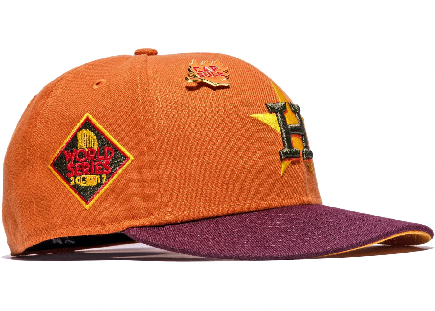 New Era Houston Astros Fall Collection 2017 World Series Capsule Hats Exclusive 59Fifty Fitted Hat Orange/Yellow