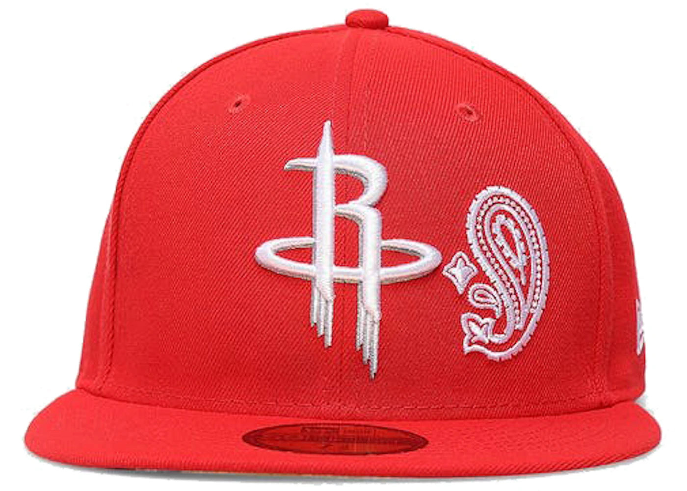 Houston Rockets Spaceman Fitted New Era Houston Rockets Patchwork Paisley Undervisor 59Fifty Fitted Ha ...