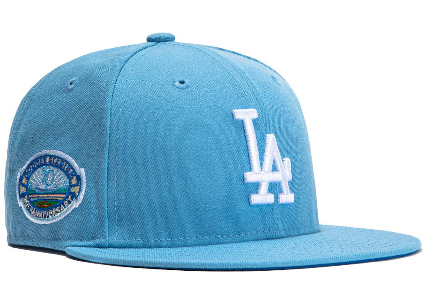 New Era Los Angeles Dodgers 50th Stadium Iceberg Hat Club Exclusive 59Fifty Fitted Hat Light Blue/Royal