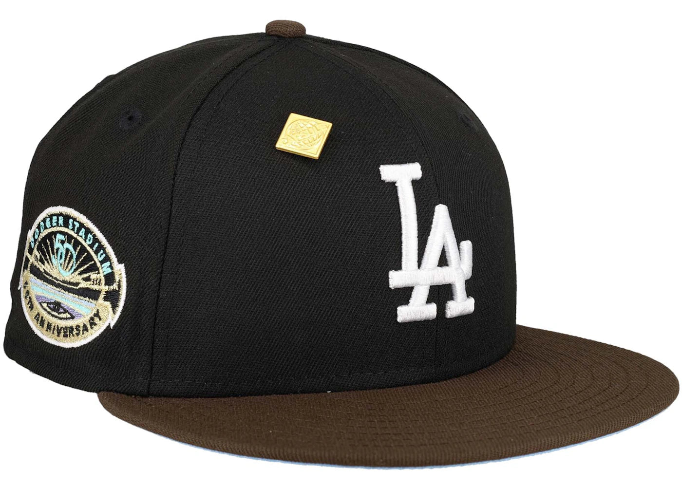 New Era Los Angeles Dodgers Capsule Vintage 50th Anniversary Exclusive 59Fifty Fitted Hat Black/Blue