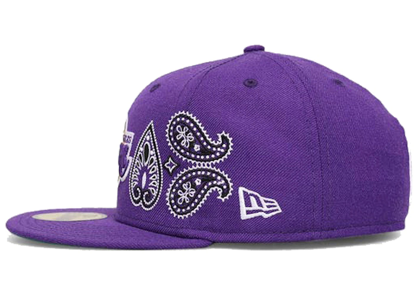 New Era Los Angeles Lakers Paisley 59Fifty Fitted Hat Purple