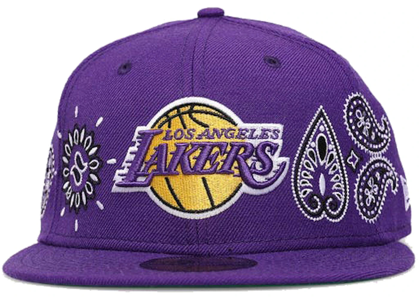 New Era Los Angeles Lakers Paisley 59Fifty Fitted Hat Purple