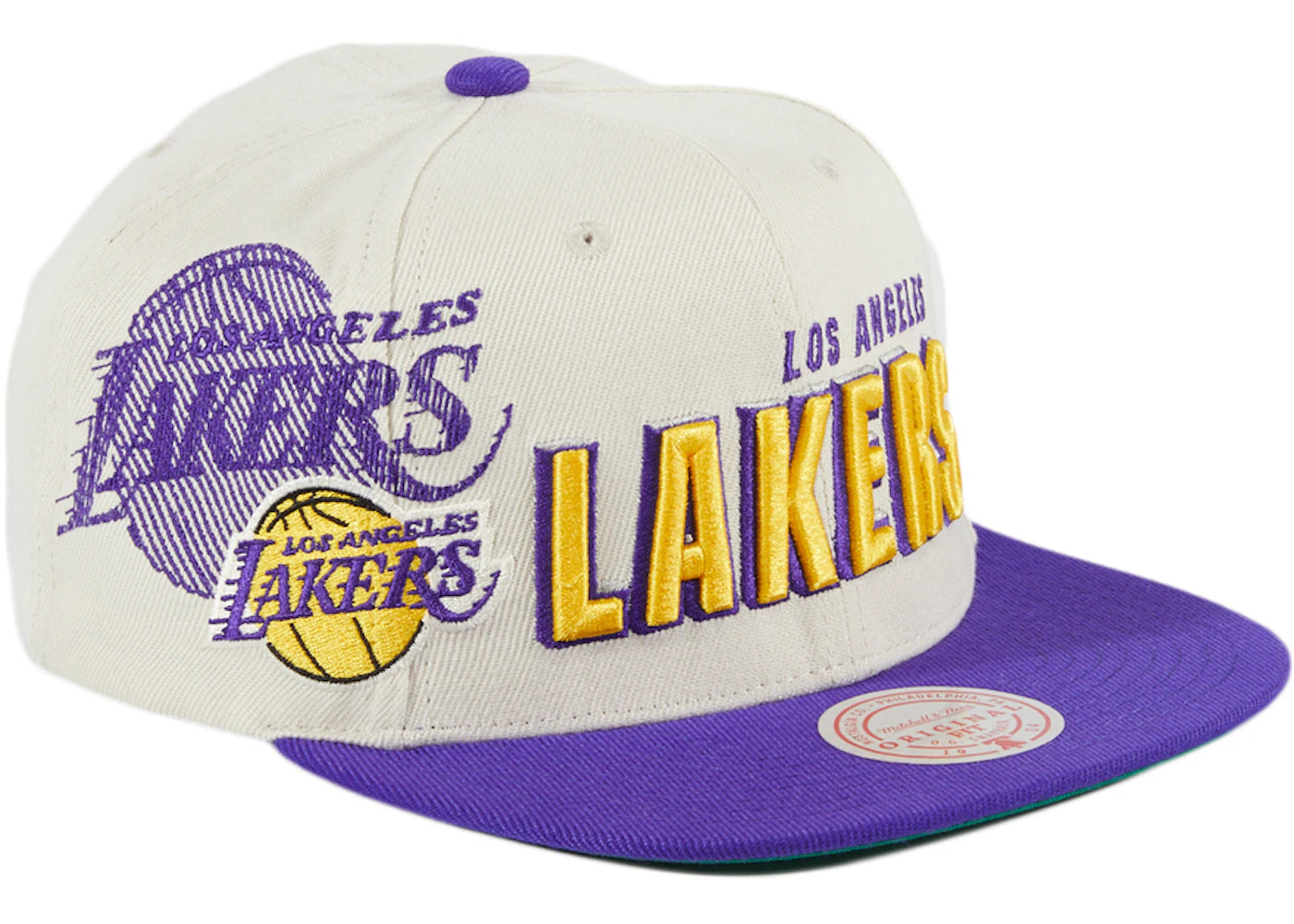 New Era Mitchell & Ness Los Angeles Lakers Draft Day Snapback Hat White/Purple