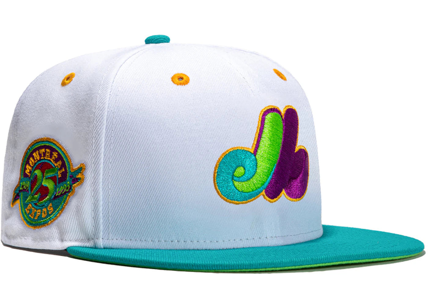 New Era Montreal Expos Dogtown 25th Anniversary Patch Hat Club Exclusive 59Fifty Fitted Hat White/Teal